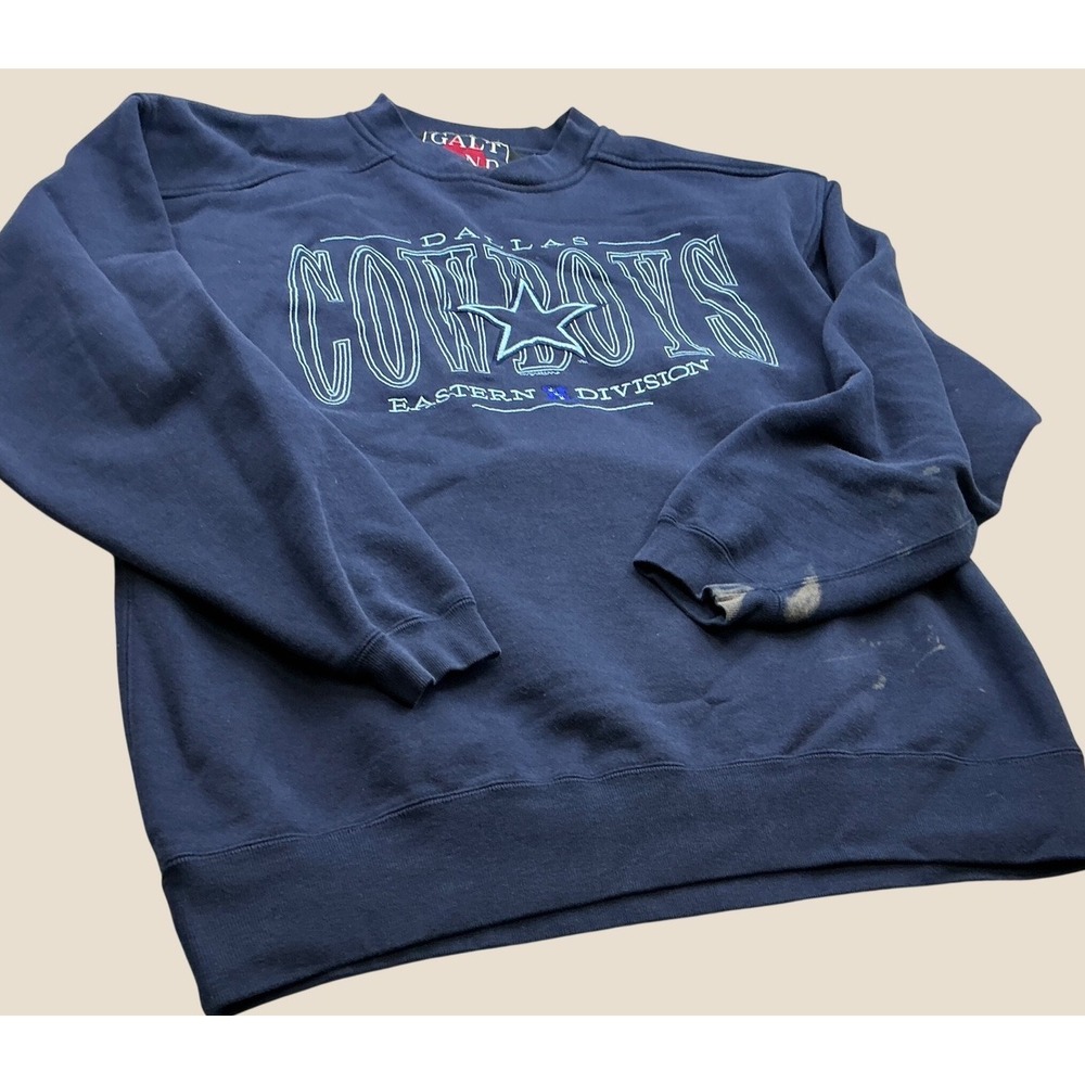 Galt Sand Vintage Dallas Cowboys Sweatshirt Eastern Division Navy Medium Y2K